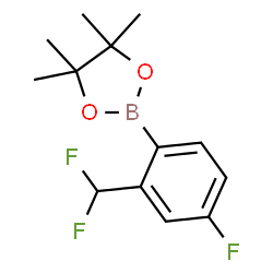 2-(2-(Difluoromethyl)-4-fluorophenyl)-4,4,5,5-tetramethyl-1,3,2-dioxaborolane structure