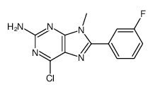 6-chloro-8-(3-fluorophenyl)-9-methyl-9H-2-purinylamine Structure