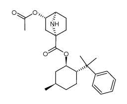 (1'R,2'S,5'R)-8'-phenylmenthyl (1S,3S,4R)-3-acetoxy-7-azabicyclo[2.2.1]heptane-1-carboxylate结构式