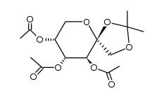 3,4,5-tri-O-acetyl-1,2-O-isopropylidene-β-D-fructopyranose结构式