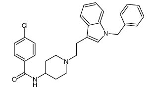 N-[1-[2-(1-benzylindol-3-yl)ethyl]piperidin-4-yl]-4-chlorobenzamide Structure