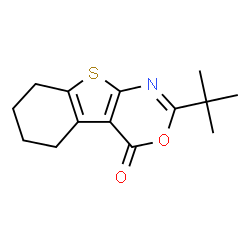 2-(tert-butyl)-5,6,7,8-tetrahydro-4H-benzo[4,5]thieno[2,3-d][1,3]oxazin-4-one Structure