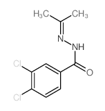 Benzoic acid,3,4-dichloro-, 2-(1-methylethylidene)hydrazide结构式