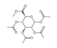 1,2,3,4-TETRA-O-ACETYL-D-GLUCOPYRANURONIC ACID METHYL ESTER Structure