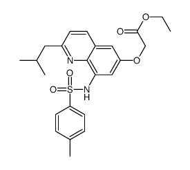 2-(2-异丁基-6-喹啉基氧基-8-对甲苯磺酰胺基)乙酸乙酯图片