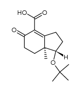 (1S-cis)-(1,1-dimethylethoxy)-2,3,5,6,7,7a-hexahydro-7a-methyl-5-oxo-1H-indene-4-carboxylic acid结构式