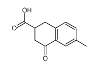 6-METHYL-4-OXO-1,2,3,4-TETRAHYDRONAPHTHALENE-2-CARBOXYLIC ACID结构式