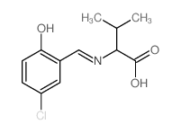 L-Valine,N-[(5-chloro-2-hydroxyphenyl)methylene]-结构式