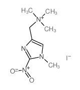 trimethyl-[(1-methyl-2-nitro-imidazol-4-yl)methyl]azanium structure