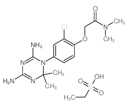 2-[2-chloro-4-(4,6-diamino-2,2-dimethyl-1,3,5-triazin-1-yl)phenoxy]-N,N-dimethyl-acetamide; ethanesulfonic acid picture