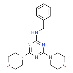 2,4-Bismorpholino-6-benzylamino-1,3,5-triazine Structure