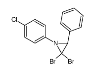 2,2-dibromo-1-(4-chloro-phenyl)-3-phenyl-aziridine结构式