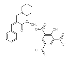 methyl (Z)-3-phenyl-2-(1-piperidylmethyl)prop-2-enoate; 2,4,6-trinitrophenol structure