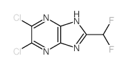 1H-Imidazo[4,5-b]pyrazine,5,6-dichloro-2-(difluoromethyl)- structure