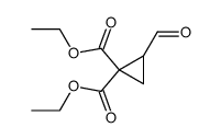 2-formylcyclopropane-1,1-dicarboxylic acid diethyl ester结构式