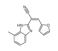 (E)-3-(furan-2-yl)-2-(4-methyl-1H-benzimidazol-2-yl)prop-2-enenitrile Structure