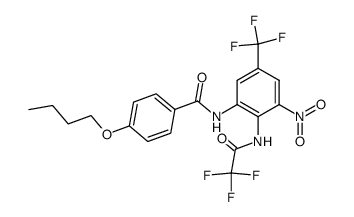 4-Butoxy-N-[3-nitro-2-(2,2,2-trifluoro-acetylamino)-5-trifluoromethyl-phenyl]-benzamide Structure