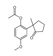 [4-methoxy-2-(1-methyl-2-oxocyclopentyl)phenyl] acetate结构式