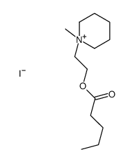 2-(1-methylpiperidin-1-ium-1-yl)ethyl pentanoate,iodide Structure