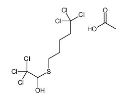 acetic acid,2,2,2-trichloro-1-(5,5,5-trichloropentylsulfanyl)ethanol Structure