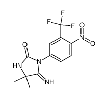 5-imino-4,4-dimethyl-1-(4-nitro-3-trifluoromethyl-phenyl)-imidazolidin-2-one Structure