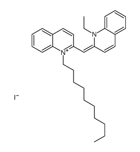 1-decyl-2-[(1-ethylquinolin-2-ylidene)methyl]quinolin-1-ium,iodide Structure