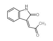 2H-Indol-2-one,1,3-dihydro-3-(2-oxopropylidene)- Structure