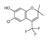 6-氯-2,2-二甲基-4-(三氟甲基)-2H-色烯-7-醇结构式