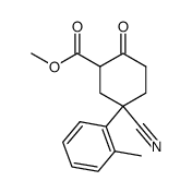 5-cyano-2-oxo-5-o-tolyl-cyclohexanecarboxylic acid methyl ester Structure