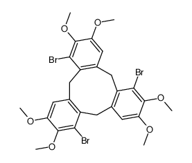 1,6,11-Tribromo-10,15-dihydro-2,3,7,8,12,13-hexamethoxy-5H-tribenzo[a,d,g]cyclononene结构式