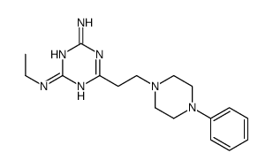 2-N-ethyl-6-[2-(4-phenylpiperazin-1-yl)ethyl]-1,3,5-triazine-2,4-diamine结构式