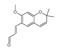 β-(7-methoxy-2,2-dimethyl-6-chromenyl) acrylaldehyde结构式