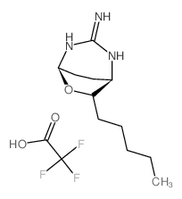 (1R,5R)-7-pentyl-6-oxa-2,4-diazabicyclo[3.2.2]non-3-en-3-amine,2,2,2-trifluoroacetic acid Structure