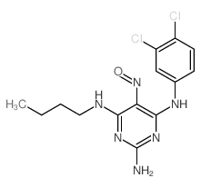 2,4,6-Pyrimidinetriamine,N4-butyl-N6-(3,4-dichlorophenyl)-5-nitroso- structure