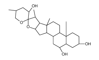 (23R,25S)-5α-Spirostane-3β,6α,23-triol Structure