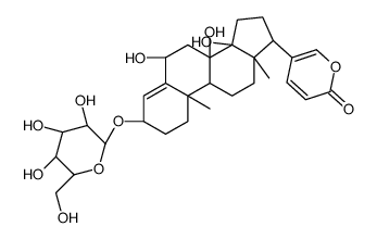 5-[(3S,6R,8S,9R,10R,13R,14R,17R)-6,8,14-trihydroxy-10,13-dimethyl-3-[(2R,3R,4S,5S,6R)-3,4,5-trihydroxy-6-(hydroxymethyl)oxan-2-yl]oxy-2,3,6,7,9,11,12,15,16,17-decahydro-1H-cyclopenta[a]phenanthren-17-yl]pyran-2-one Structure