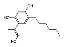 1-(5-hexyl-2,4-dihydroxy-phenyl)-ethanone oxime Structure