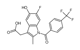 {6-fluoro-5-hydroxy-2-methyl-1-[4-(trifluoromethyl)benzoyl]-1H-indol-3-yl} acetic acid结构式