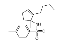 N-(2-butyl-1-methylcyclopent-2-en-1-yl)-4-methylbenzenesulfonamide结构式