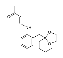 4-[2-[(2-butyl-1,3-dioxolan-2-yl)methyl]anilino]but-3-en-2-one结构式