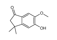 5-hydroxy-6-methoxy-3,3-dimethyl-2H-inden-1-one结构式