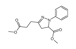 3-(5-Methoxycarbonyl-1-phenyl-2-pyrazolin-3-yl)propionsaeure-methylester结构式