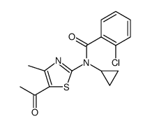 Benzamide, N-(5-acetyl-4-methyl-2-thiazolyl)-2-chloro-N-cyclopropyl结构式