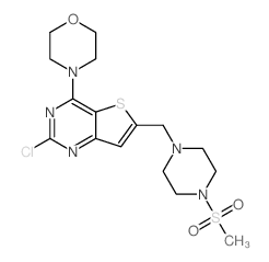 2-氯-6-(4-甲烷磺酰基-哌嗪-1-甲基)-4-吗啉-4-基-噻吩并[3,2-D]嘧啶图片