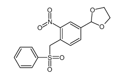 2-[4-(benzenesulfonylmethyl)-3-nitrophenyl]-1,3-dioxolane Structure