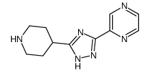 2-(5-piperidin-4-yl-1H-1,2,4-triazol-3-yl)pyrazine Structure