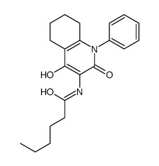 Hexanamide,N-(1,2,5,6,7,8-hexahydro-4-hydroxy-2-oxo-1-phenyl-3-quinolinyl)-结构式