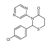 2-(4-chlorophenyl)-3-pyrazin-2-yl-1,3-thiazinan-4-one Structure