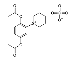 [4-acetyloxy-3-(thian-1-ium-1-yl)phenyl] acetate,perchlorate Structure