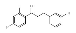 3-(3-CHLOROPHENYL)-2',4'-DIFLUOROPROPIOPHENONE结构式